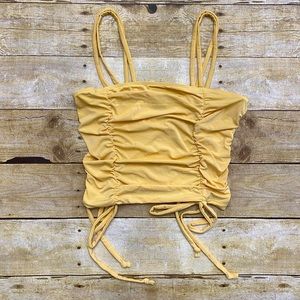 NWOT Popular 21 yellow crop top
